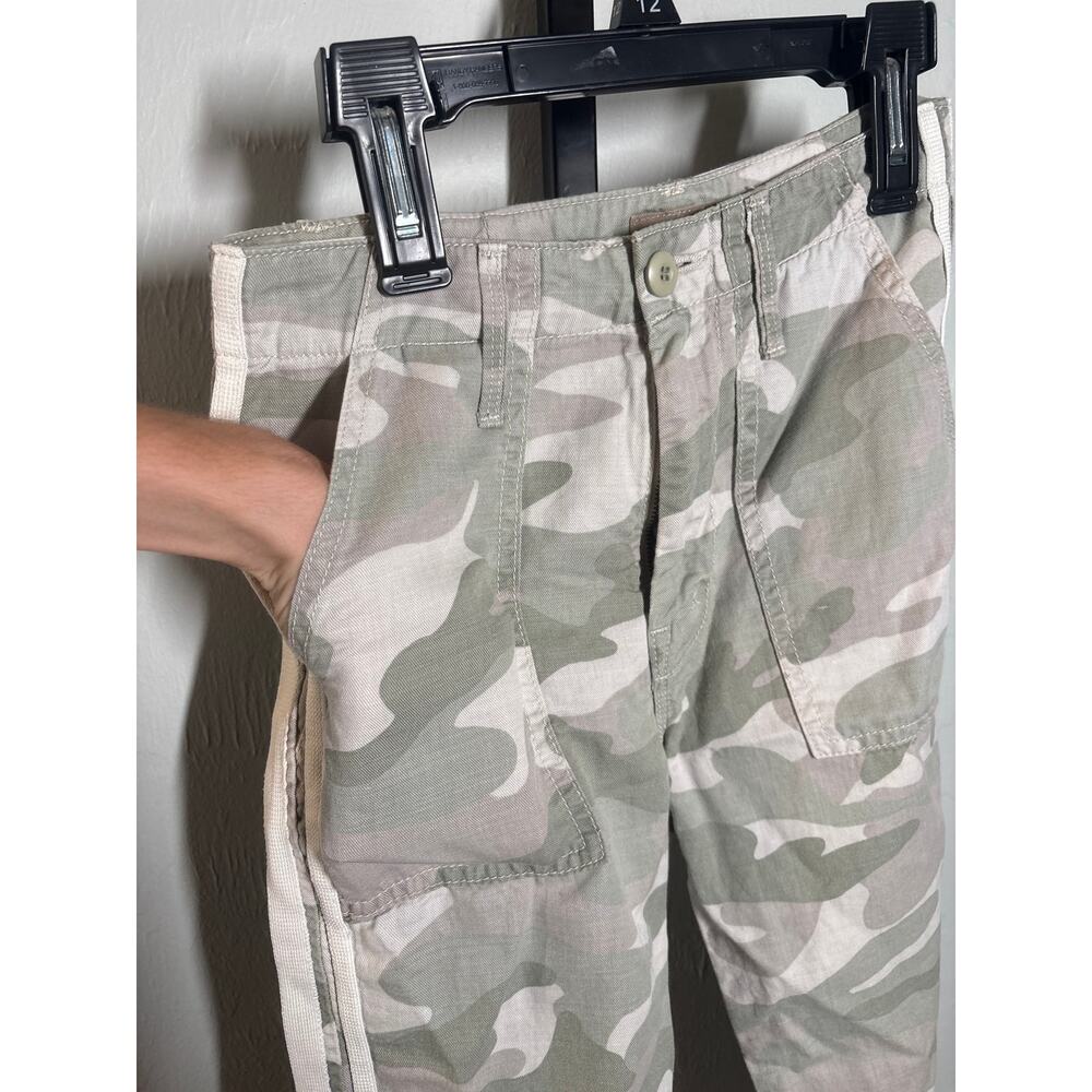 Mother The Shaker Chop Crop Fray Pants Womens XS 0 Desert Print Camo Raw Hem - Picture 5 of 10